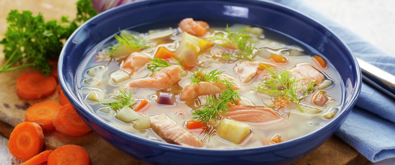 Laksesuppe med rotgrønnsaker FRUKT no